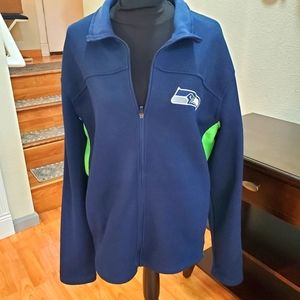 -Seattle Seahawks NFL Team Apparel Full Zip Performance Fleece Jacket Men XLarge